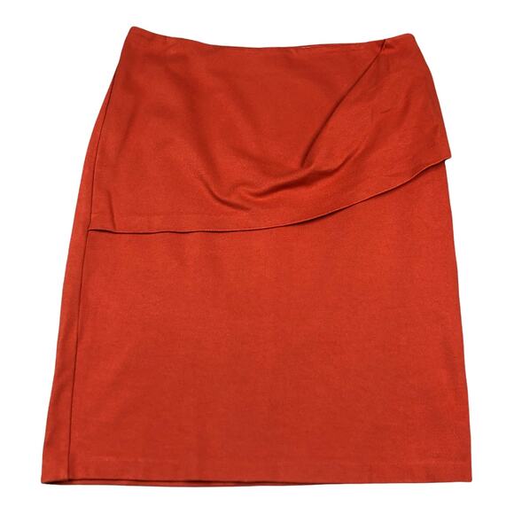 CABI Burnt Orange Pencil Skirt Size 10 Overlay Style #3099 Career Colorful Bold - Picture 1 of 5